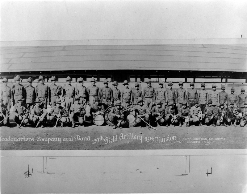 Historical photograph: Headquarters company and band